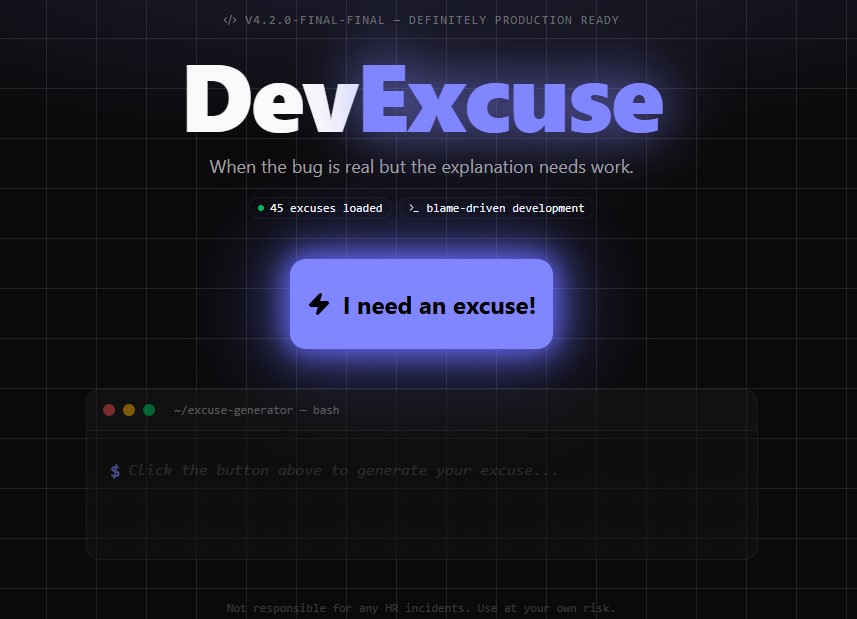 Dev Excuse